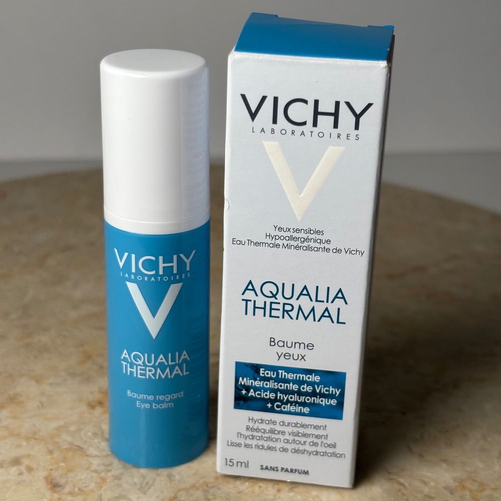 Vichy Aqualia Thermal Eye Balm 15ml Blue Hyaluronic Acid Caffeine Depuff Read EX